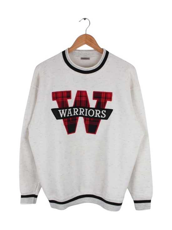 Other - Vintage 90s Warriors Collegiate Sweatshirt Marbled Gray Large Crewneck ONEITA